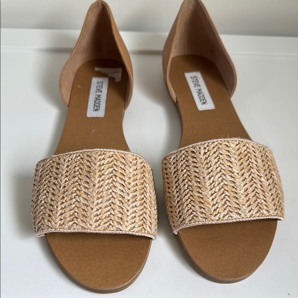 Steve Madden Woven Beige Sandals